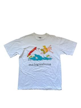 Graphic Tee - Mr. Big Kahuna, White, Size X Large